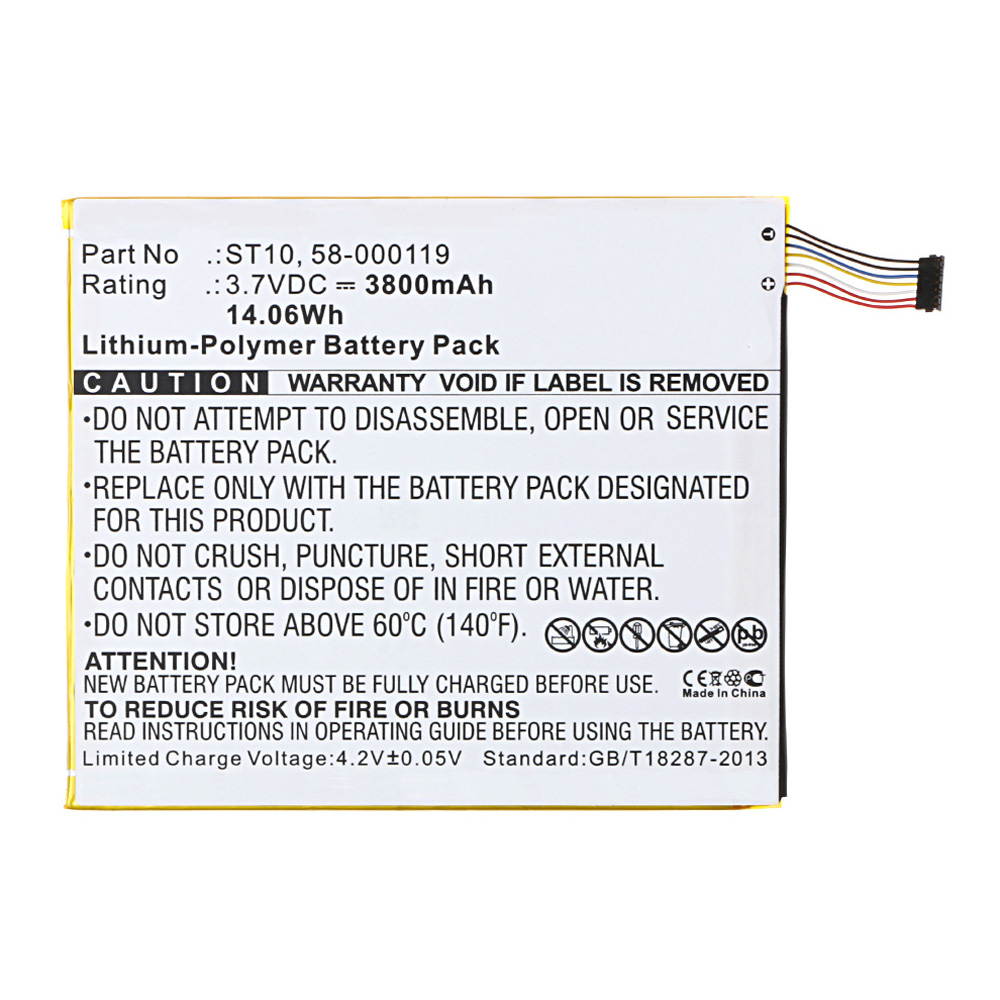 3800mAh 58-000119, 26S1008, ST10 Battery Replacement for Amazon Kindle Fire HD 10 10.1&rdquo; 5th Generation B00VKIY9RG, SR87CV Tablet