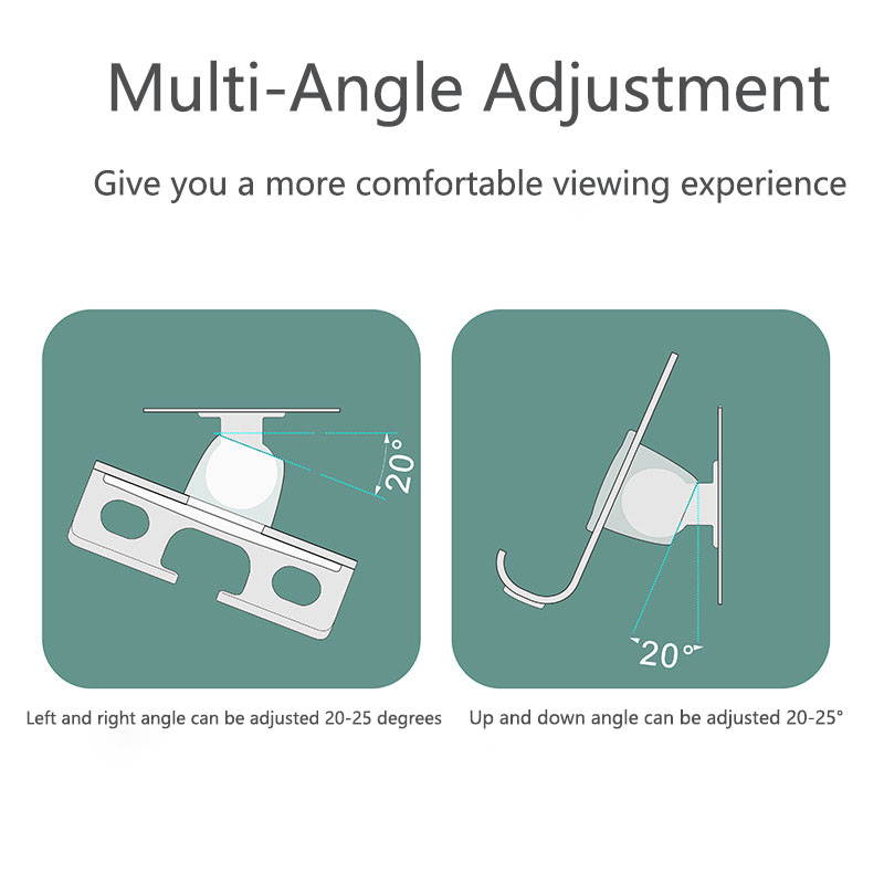 Wall Mount Phone Holder Wall Phone Stand Mount with Adhesive Strip for Bathroom,Kitchen,Office and More ,Compatible with All Phones and Mini Tablet(Silver/Pink)