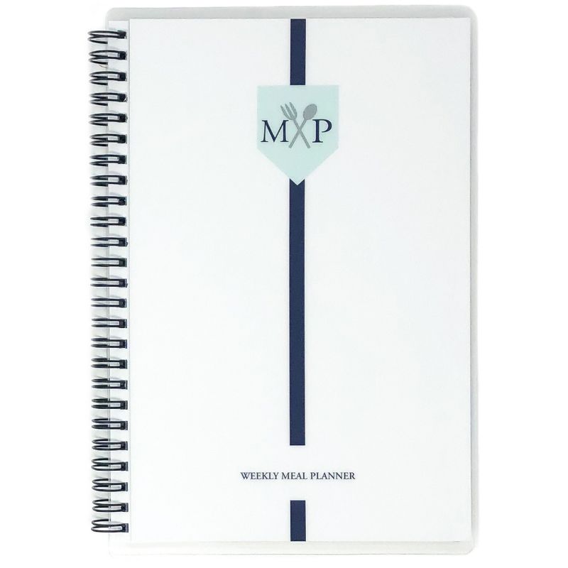 Undated Weekly Meal Planner 8.5" x 5.5" White- Kahootie Co