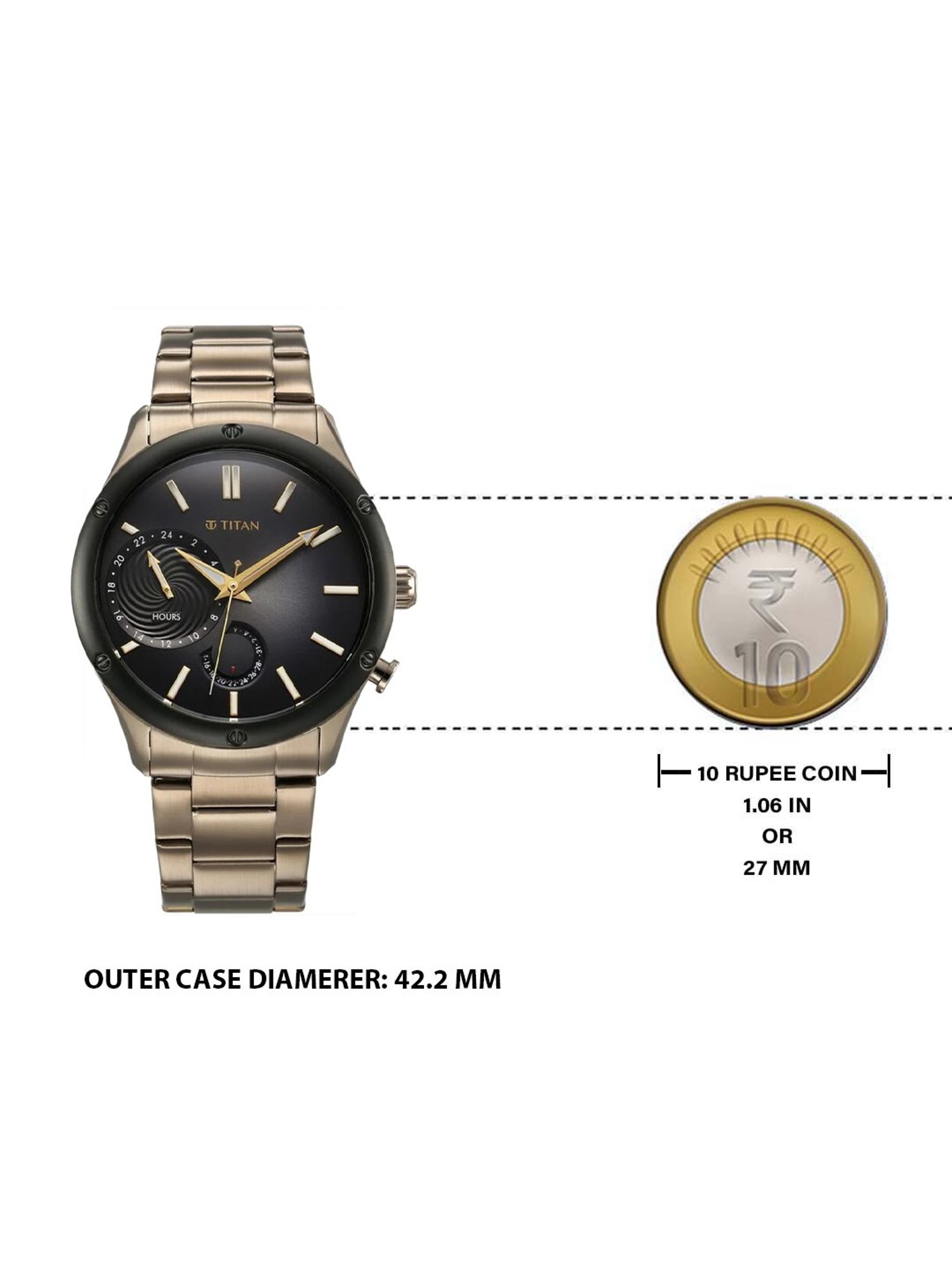 Titan 10009KM03 Stellar Analog Watch for Men