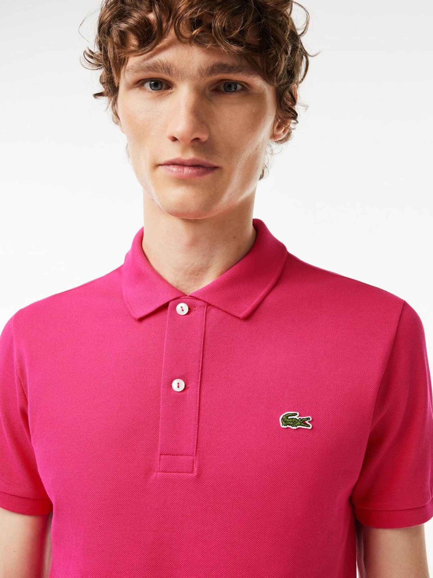 Lacoste Pink Cotton Slim Fit Polo T-Shirt