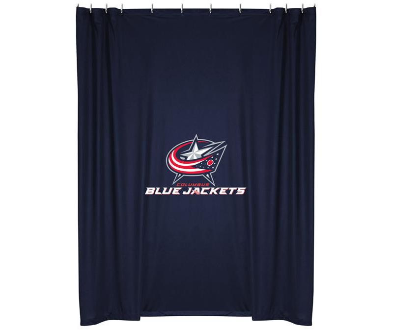 NHL Hockey Locker Room Shower Curtain - Columbus Blue Jackets..