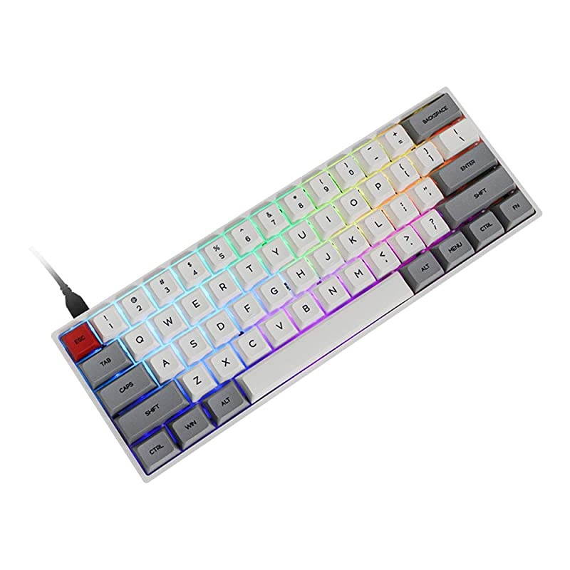 SKYLOONG SK61 61 Keys Hot Swappable Mechanical Keyboard with RGB Backlit NKRO IP6X Waterproof TypeC Cable for WinMacGaming Gateron Optical Brown Grey