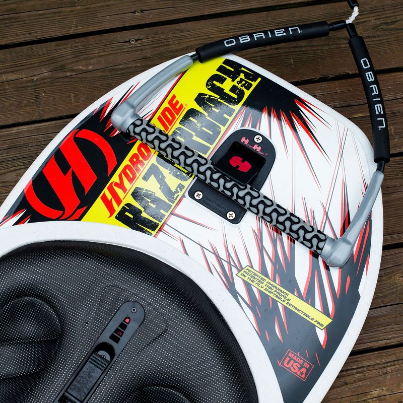 Hydroslide Razorback Adult Water Sports Towable Boating One Size Fits All Kneeboard with Handle & Hydro Hook Tow Point, Gray