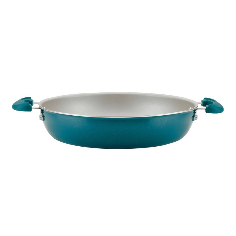 Rachael Ray Create Delicious 8pc Aluminum Nonstick Cookware Stacking Set Teal