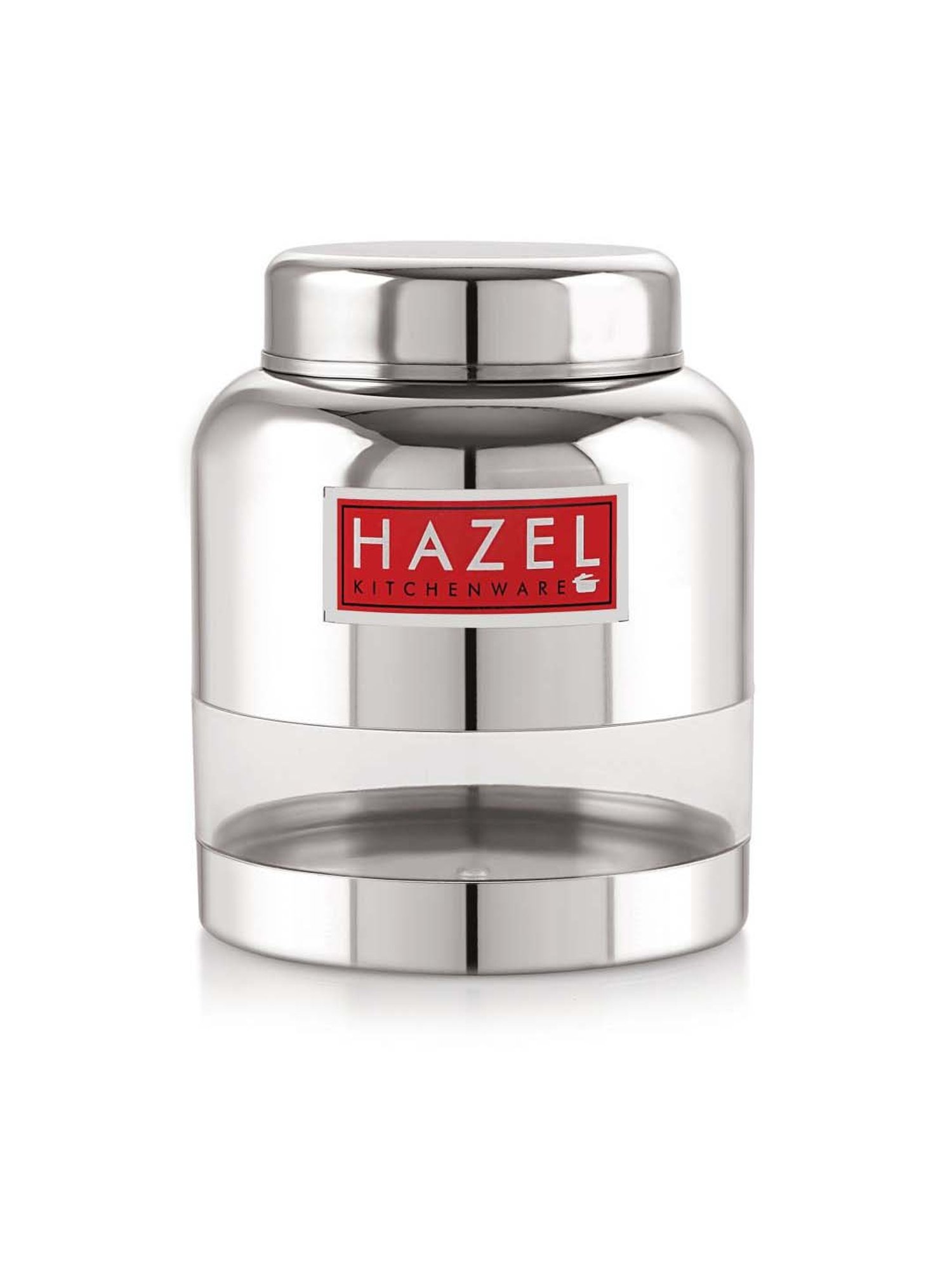 HAZEL Silver Stainless Steel Storage Container (1000 ml) - Set of 1