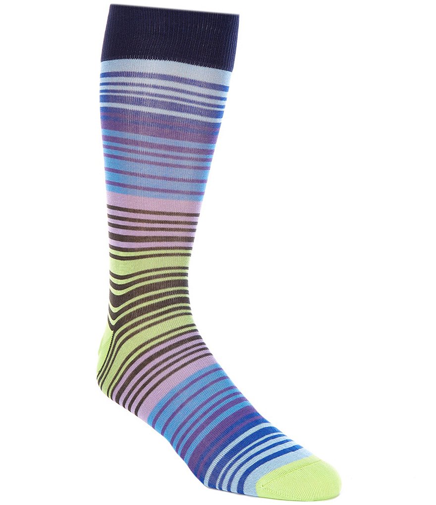 Johnston & Murphy Wool-Blend Ribbed Dress Socks