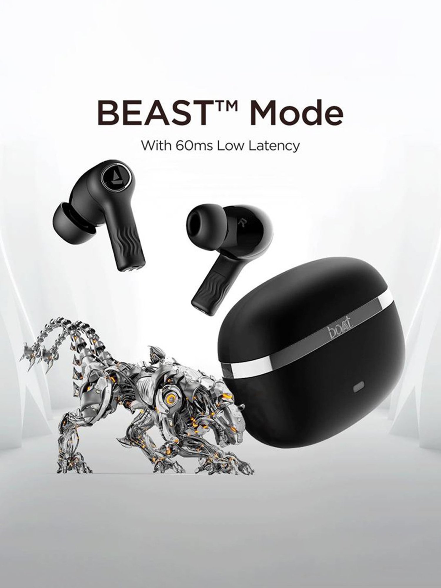 Boat Nirvana Ion In Ear Bluetooth Earbuds with Enx Technology (Charcoal Black, True Wireless)