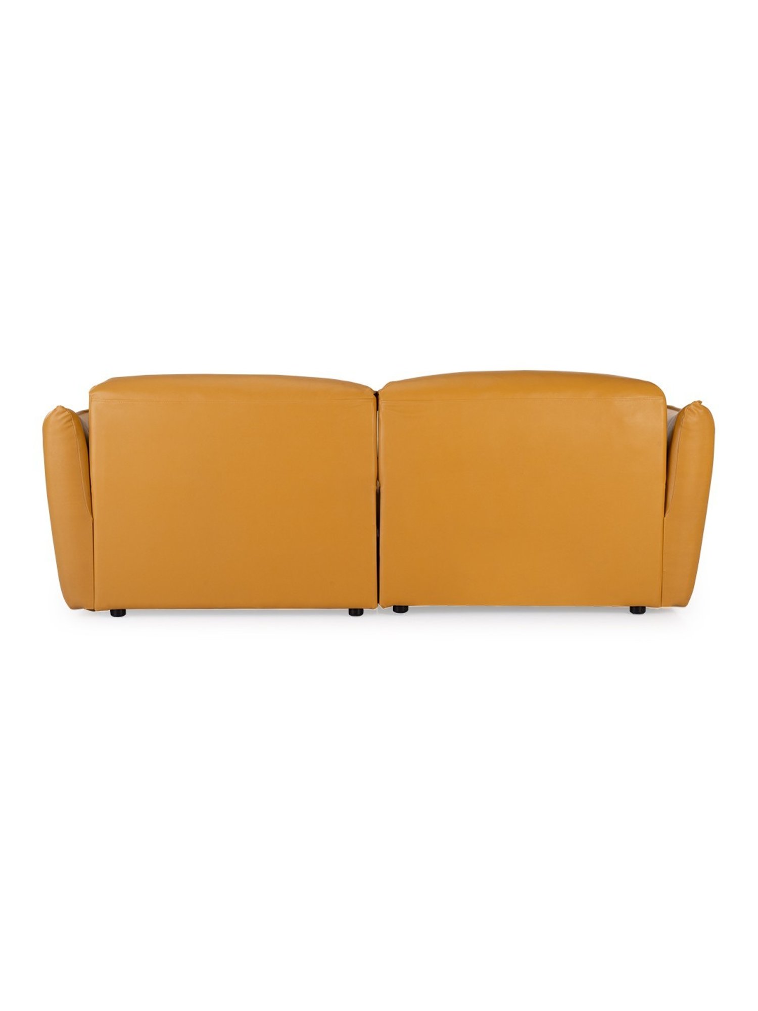 Durian Serena Amber Yellow Premium Leatherette 2 Seater Sofa