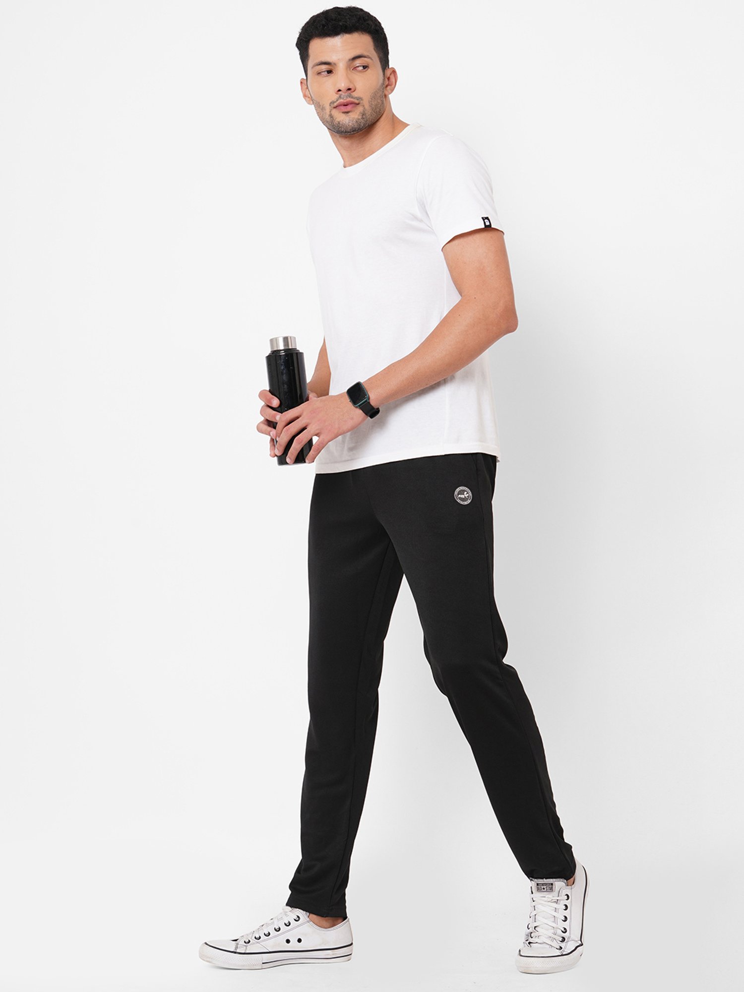 Fitz Black Slim Fit Trackpants
