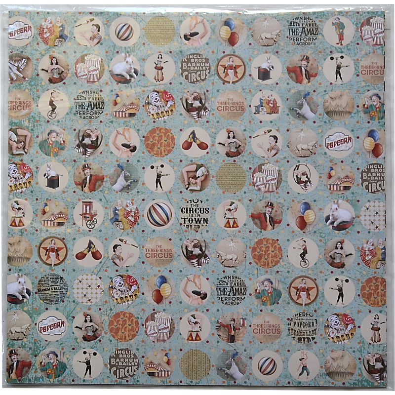 Ciao Bella Double-Sided Paper Pack 90lb 12"X12" 8/Pkg-Greatest Show, 8 Designs/1 Each