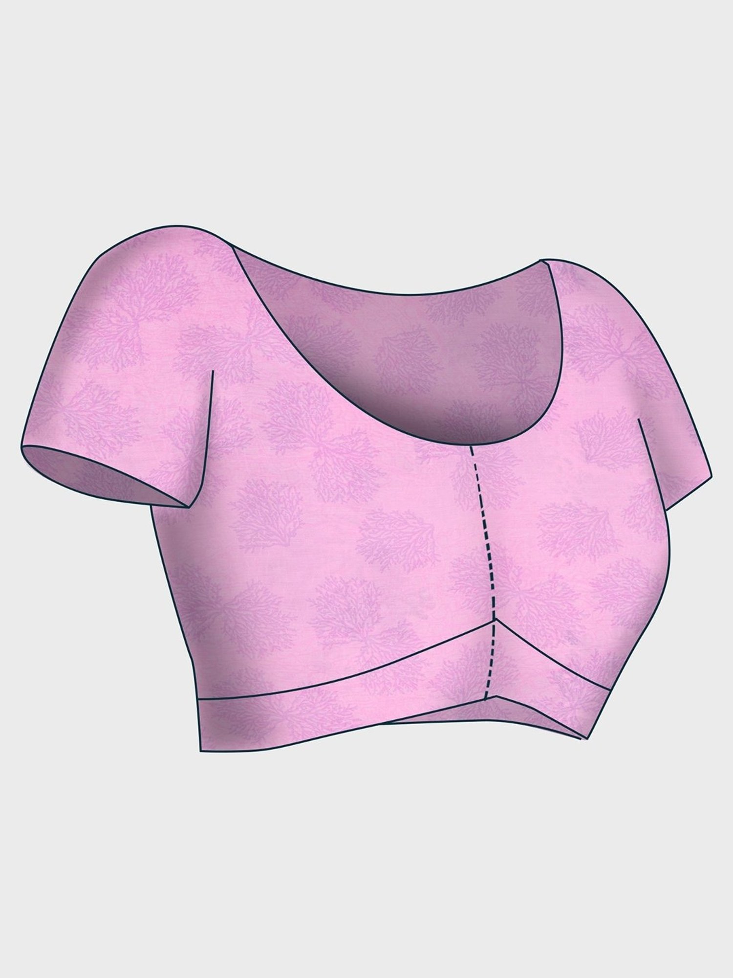 navyasa by liva Purple Printed Saree With Unstitched Blouse