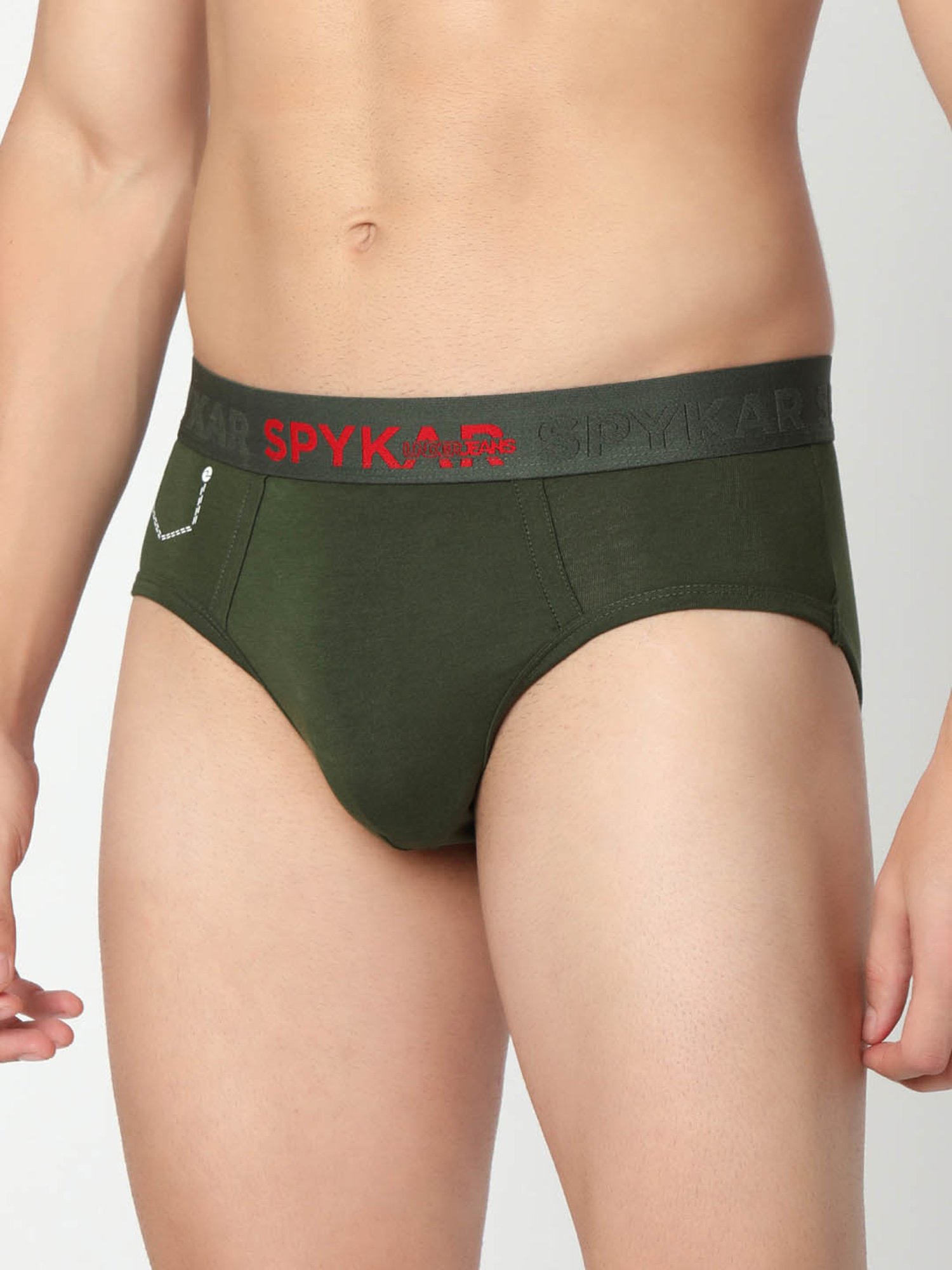 Underjeans By Spykar Multi Regular Fit Briefs - Pak of 2