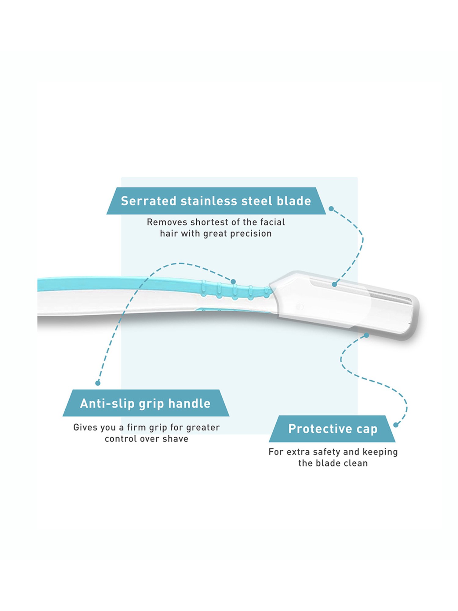 Sirona Precision Shave Eyebrow & Face Razor for Women - 3 Razors