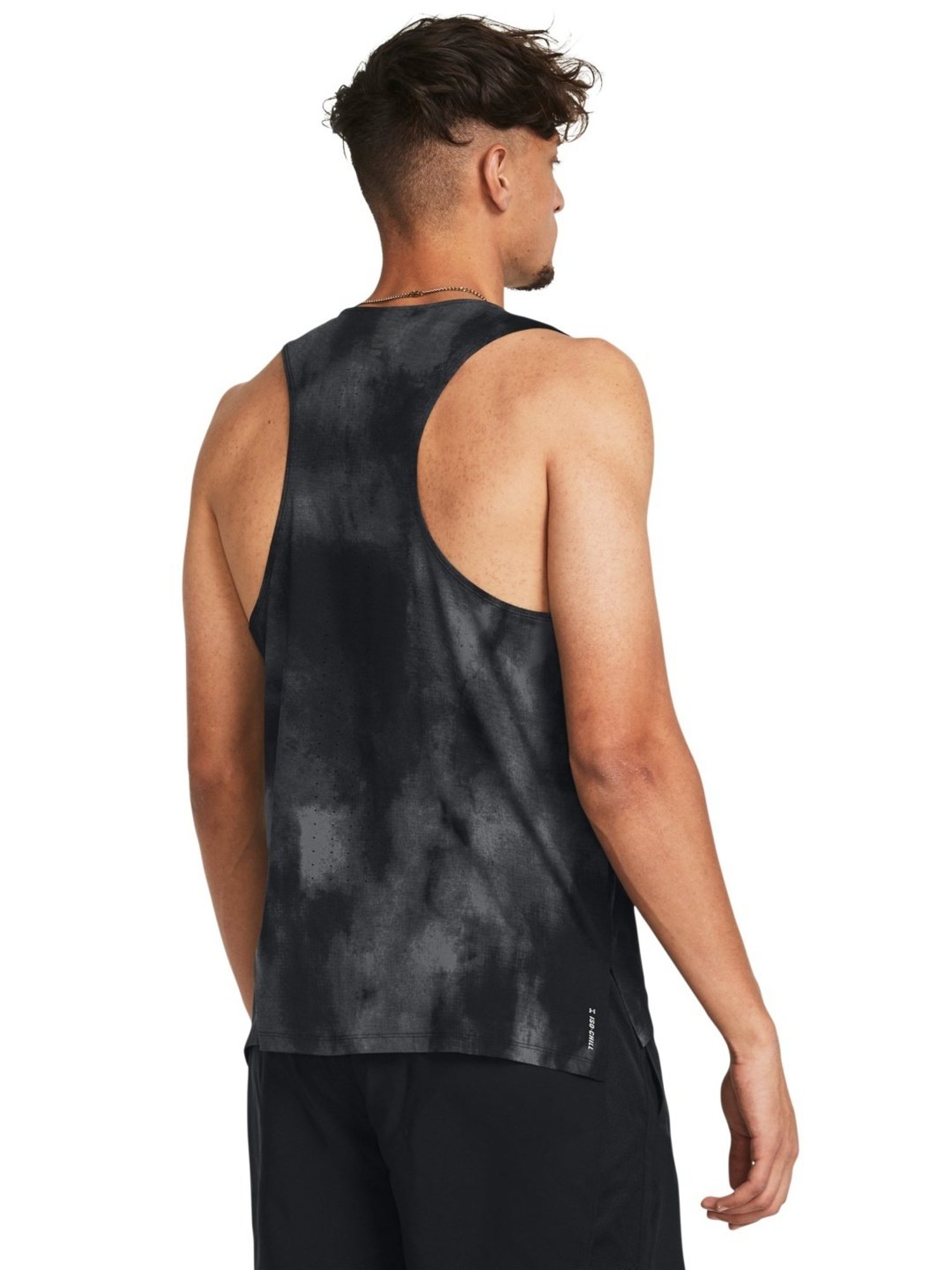 Under Armour Black Slim Fit Printed Tank Tee