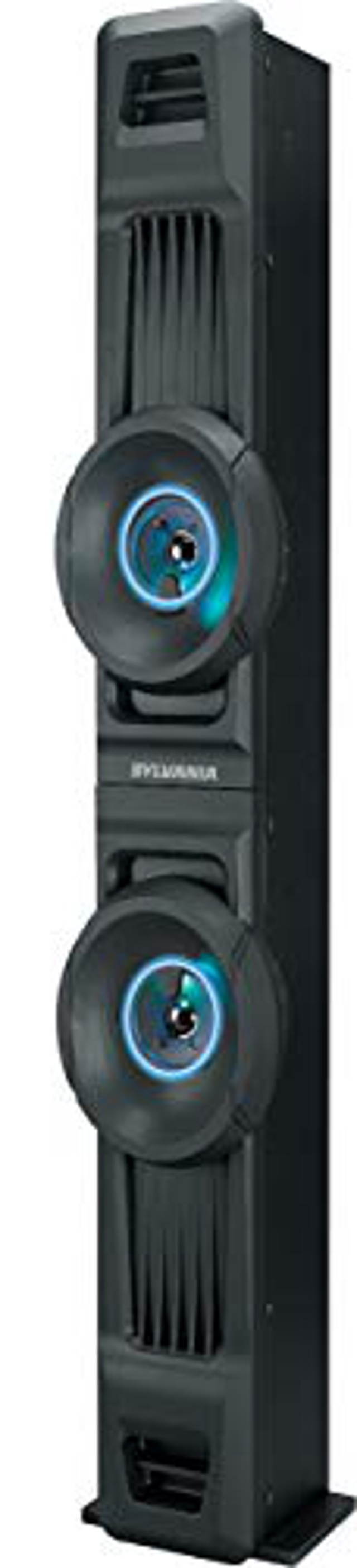 Sylvania Bluetooth LED Light-Up FM Radio Tower Speaker SP800