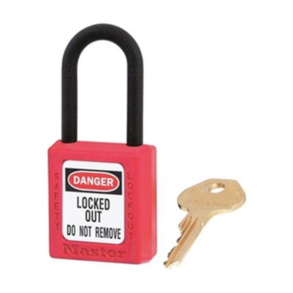Lockout Padlock, Plastic, Red, Keyed Alike, Pk 12