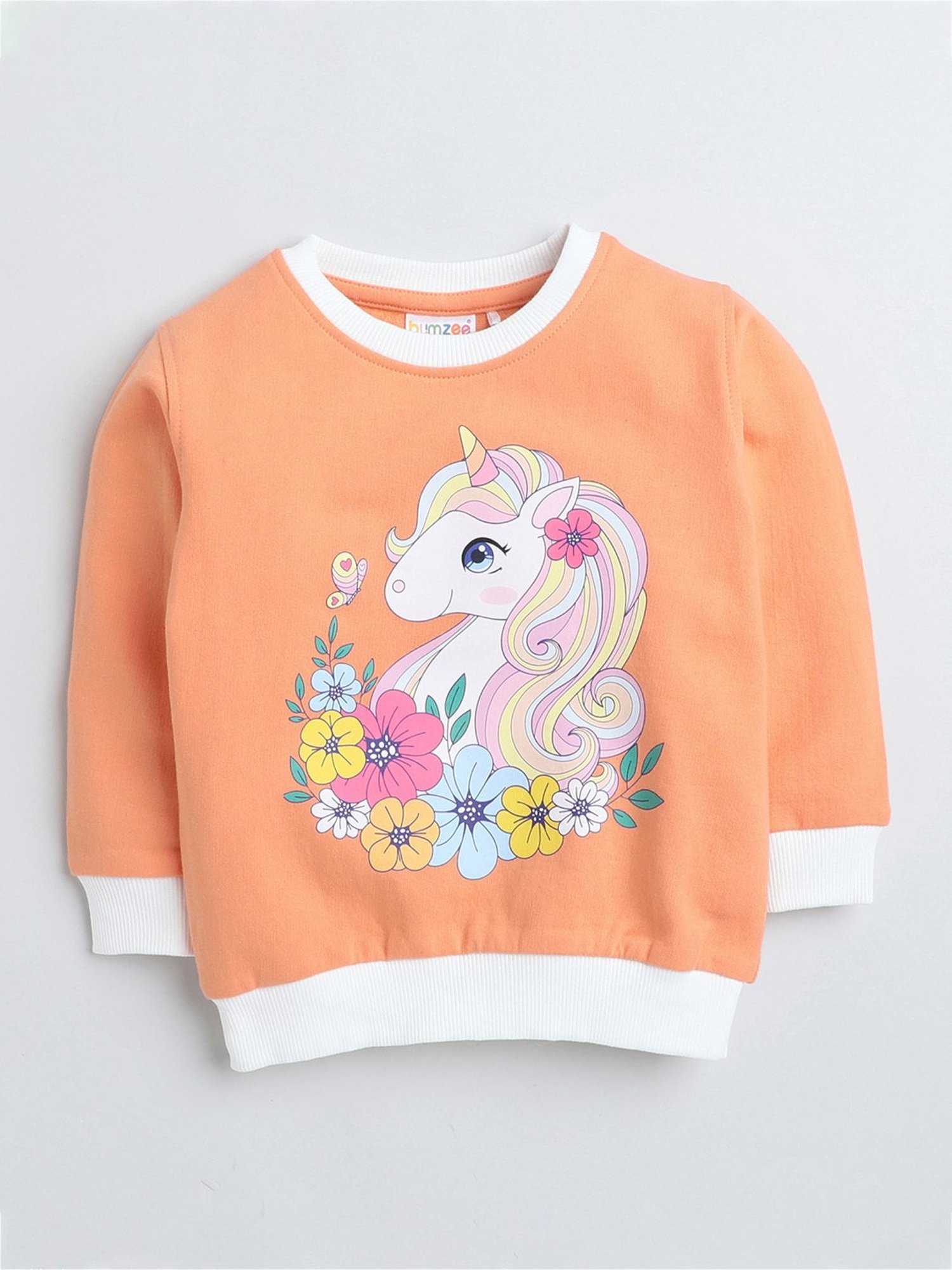 Bumzee Kids Coral Printed Full Sleeves Sweatshirt