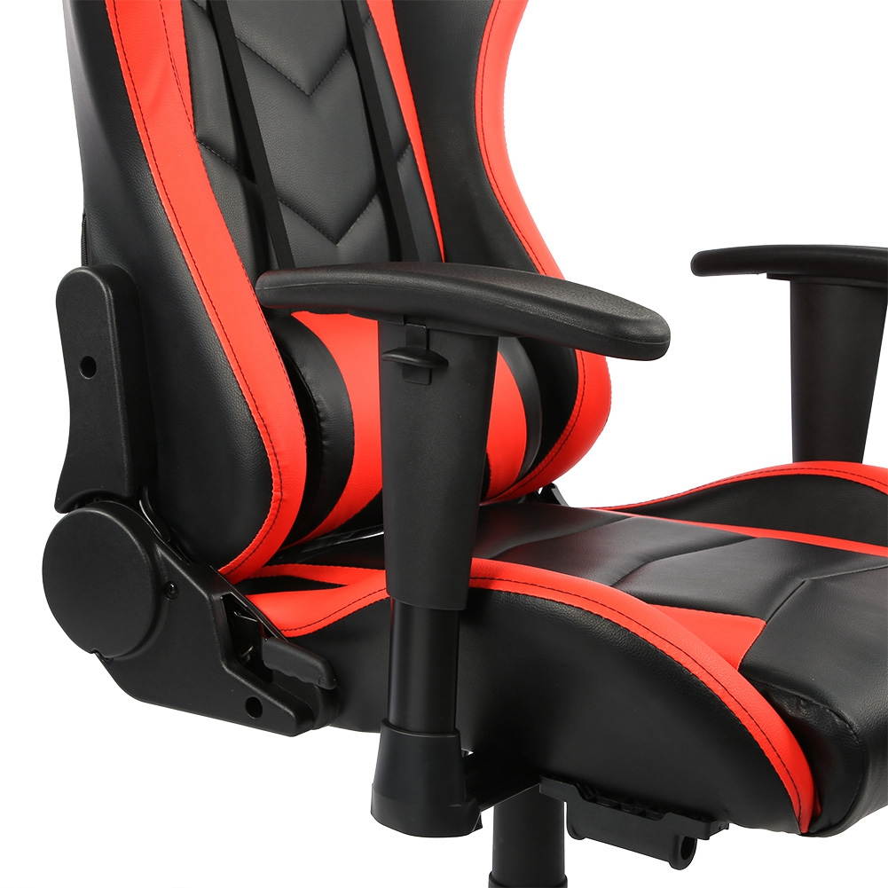 Gaming Chair with Footrest High-Back PU Leather Office Chair with Headrest maximum load 200KG / 440.9lb