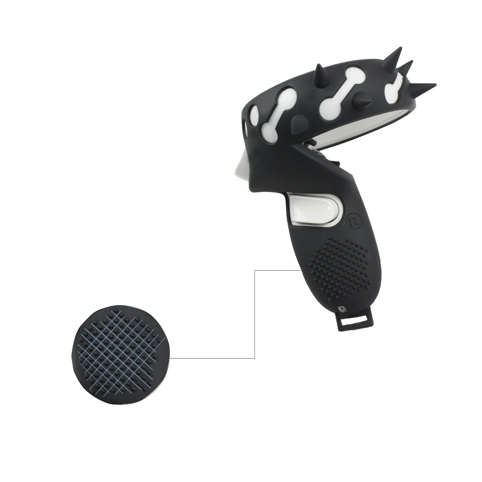 Controller Silicone Grip Ring Cover Adjustable Hand Strap Thumb Caps for Oculus Quest 2