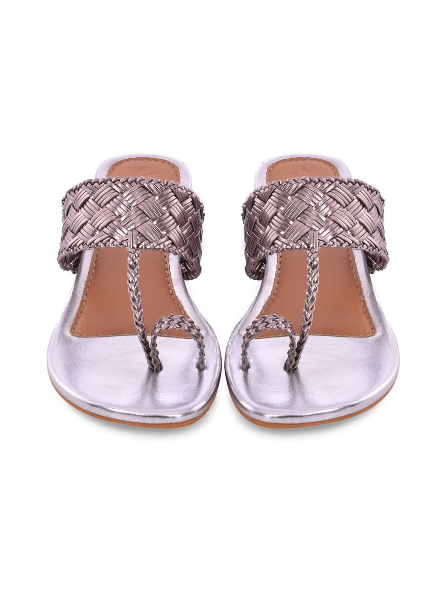 Sole House Women's Silver Toe Ring Sandals