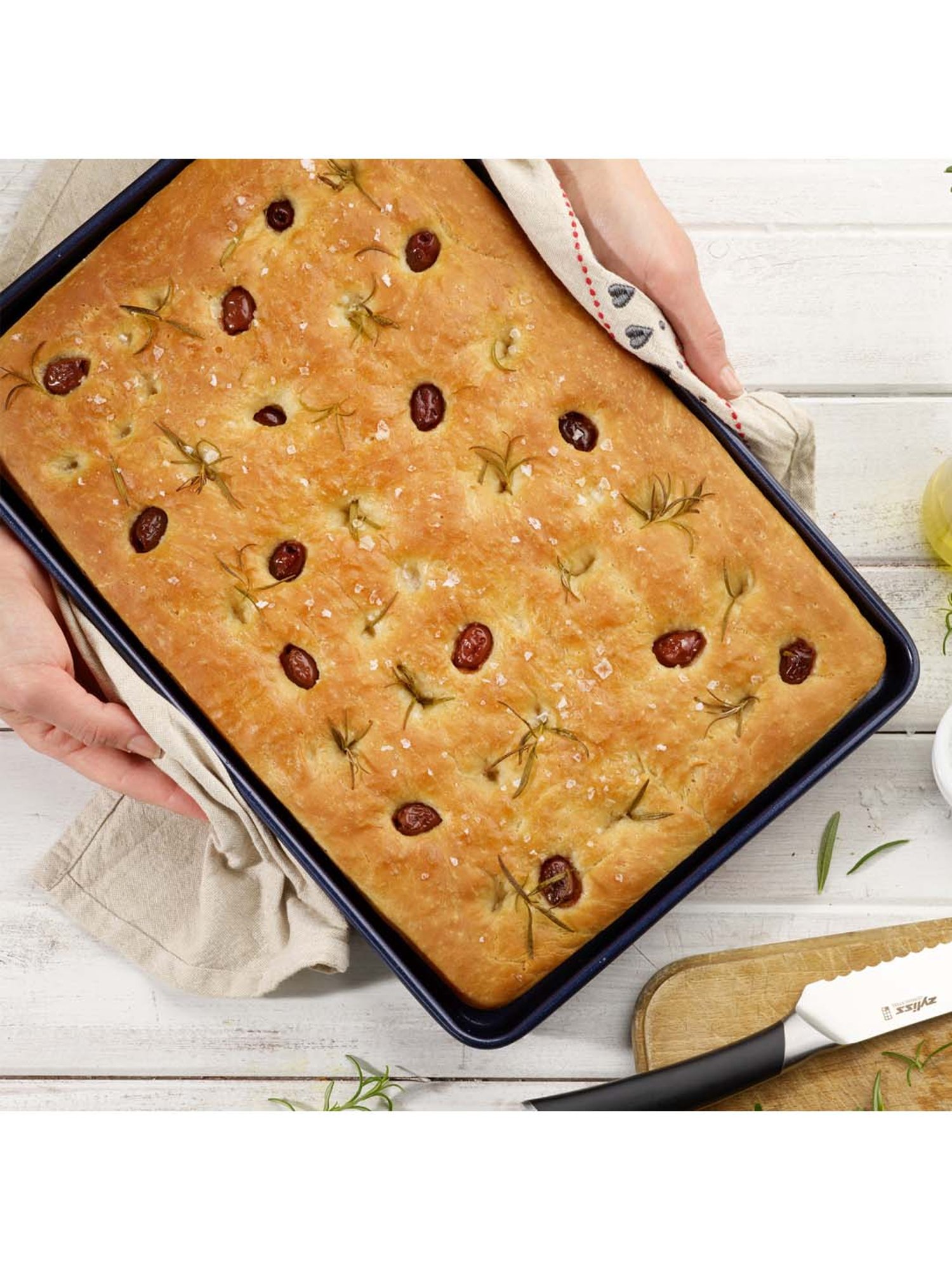 Zyliss Navy Carbon Steel 392 cm Non-Stick Baking Tray - Set of 1