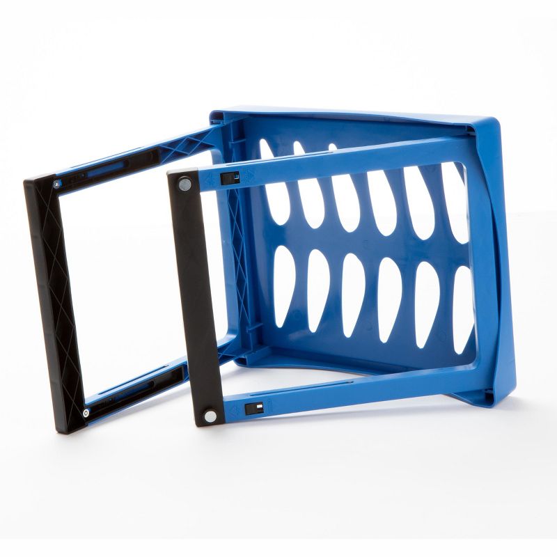 Mind Reader Heavy Duty Adjustable Height Blue Plastic Locker Shelf