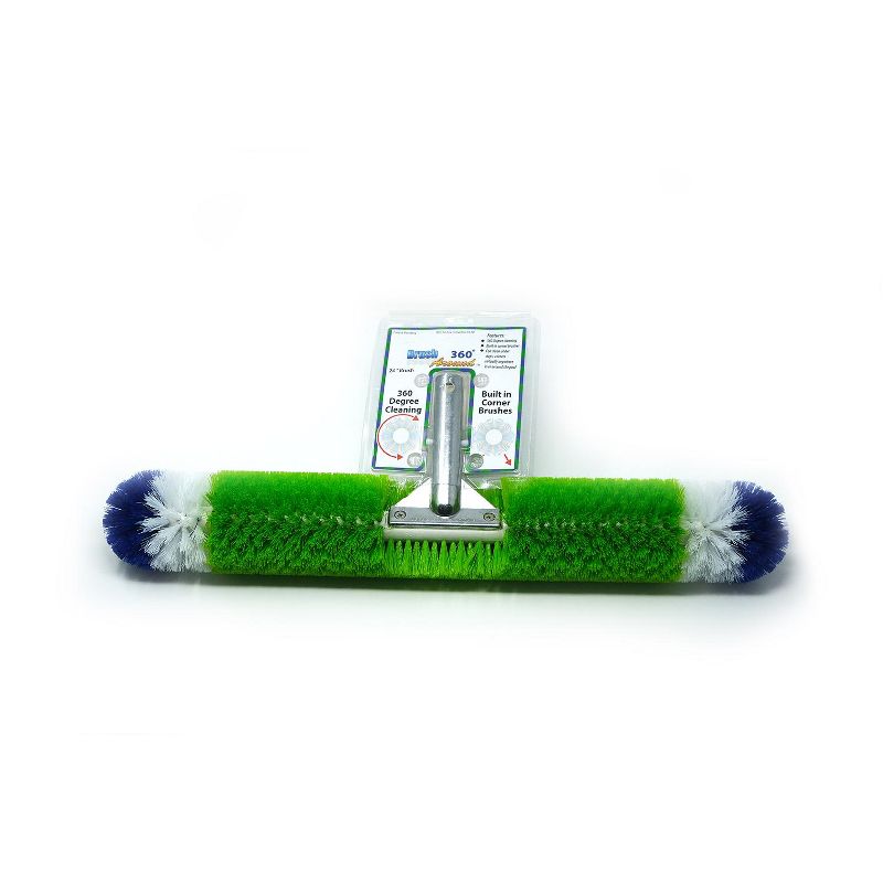 Blue Torrent 24 Inch 360 Degree Brush Around Polypropylene Bristles Above and In Ground Swimming Pool Wall & Floor Cleaning Brush Attachment Accessory