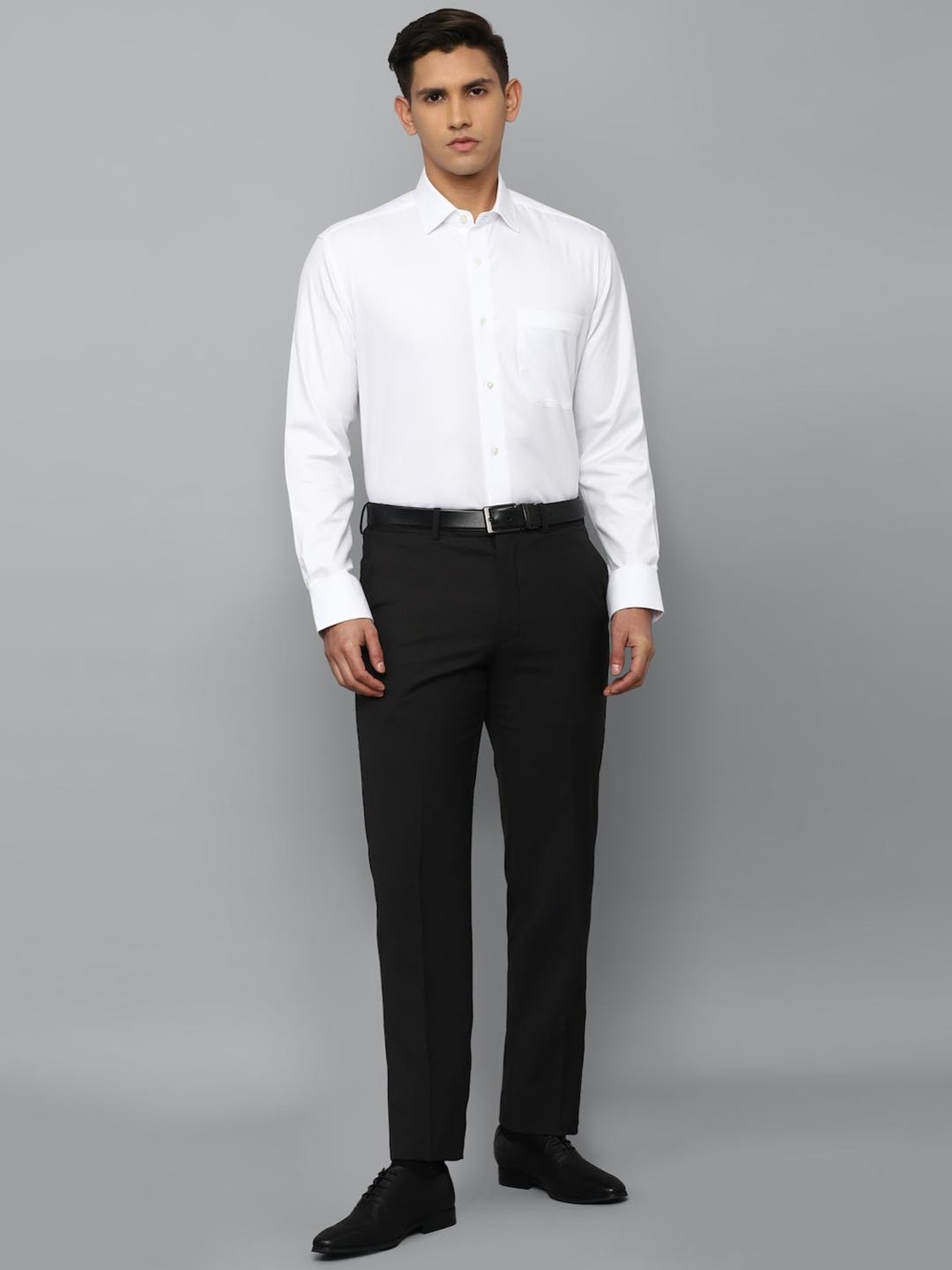 Luxure By Louis Philippe White Cotton Regular Fit Shirt