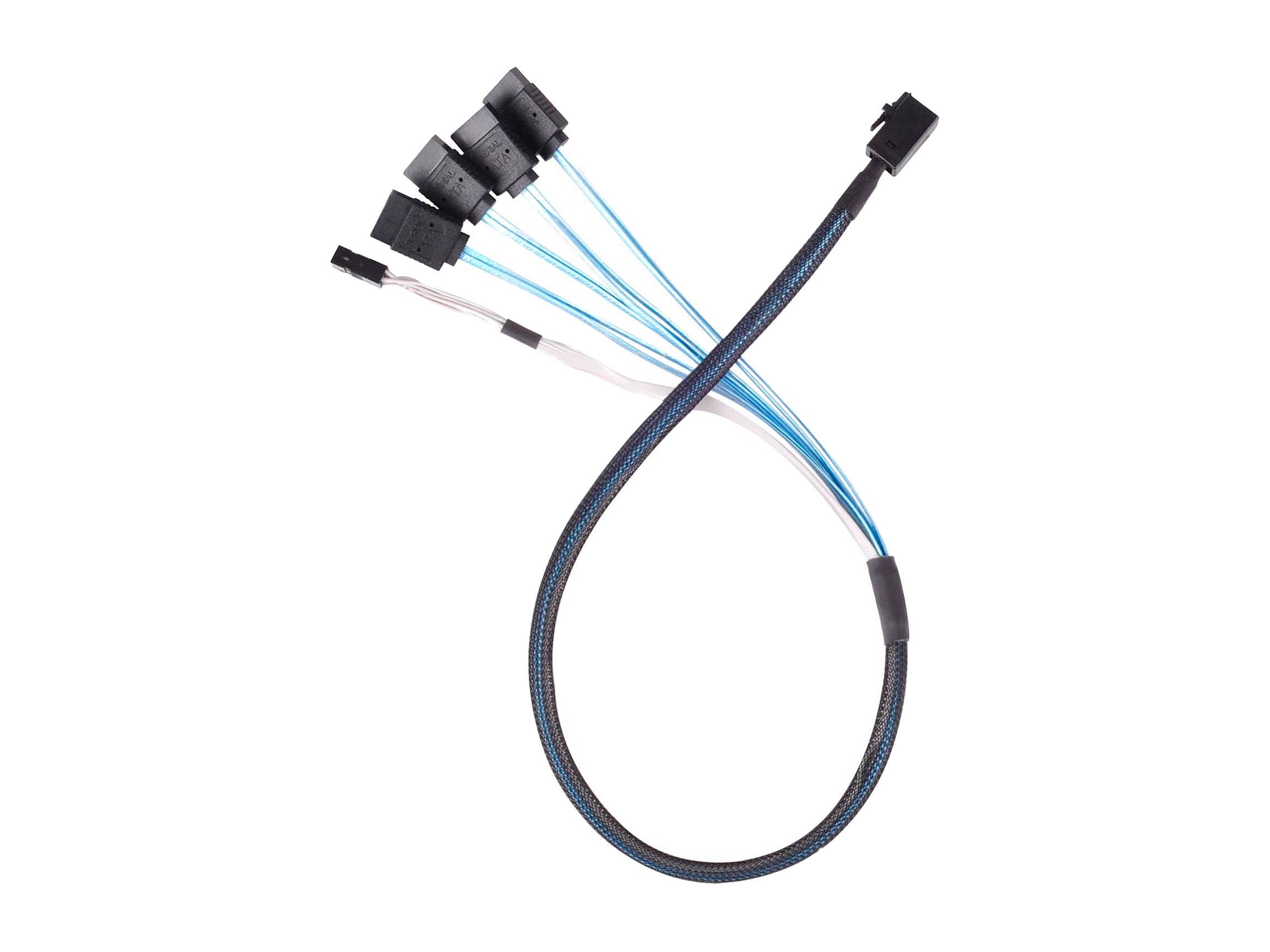 SilverStone 36 Pin Minisas Sff-8087 (Target) to SATA 7Pin (Host) + Sideband Cable 0.5M CPS03-RE Components Other RL-CPS03-RE