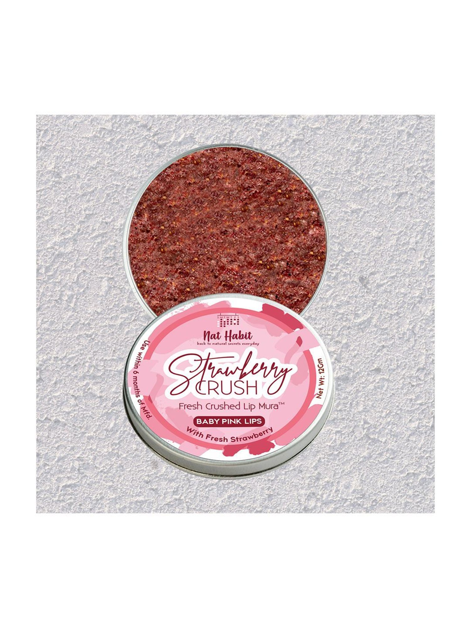 Nat Habit Strawberry Crush Fresh Crushed Lip Mura - 12 gm
