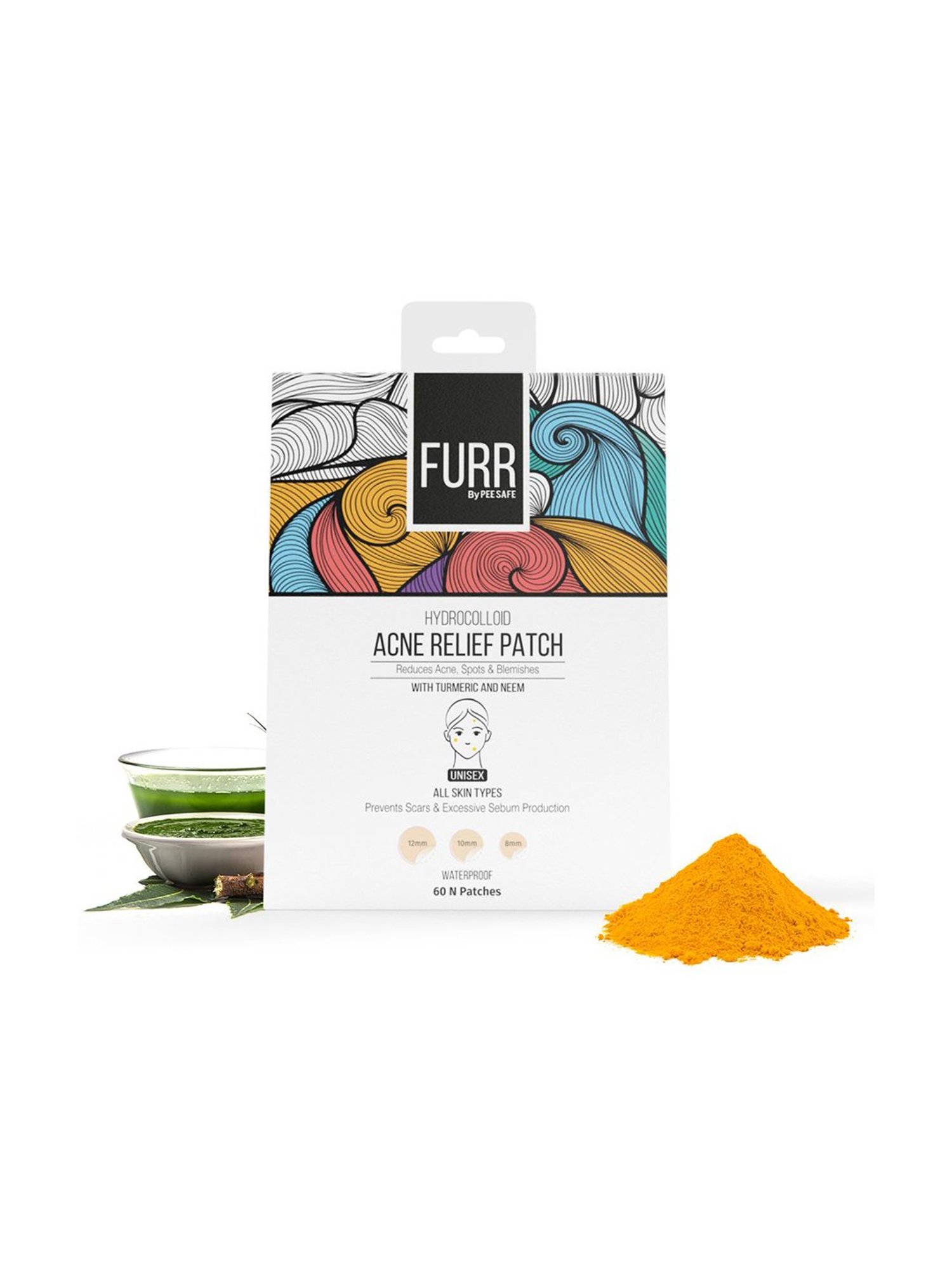 FURR by Pee Safe Hydrocolloid Acne Relief - 60 Patches