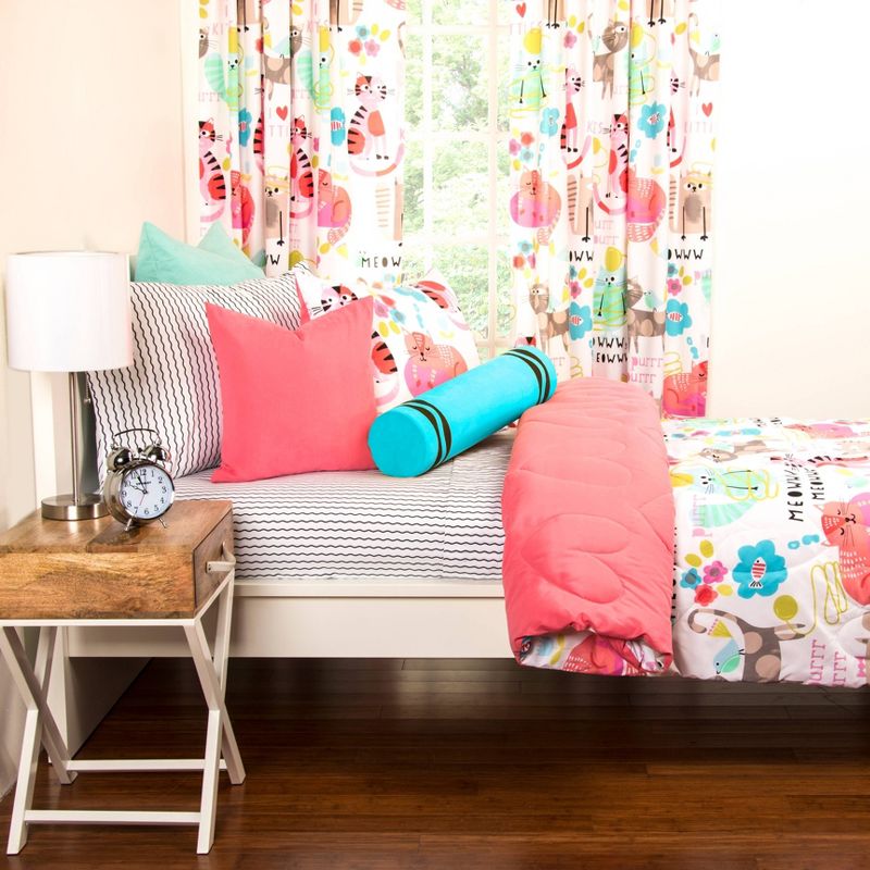 Crayola Pointillist Pansy Curtain Panel