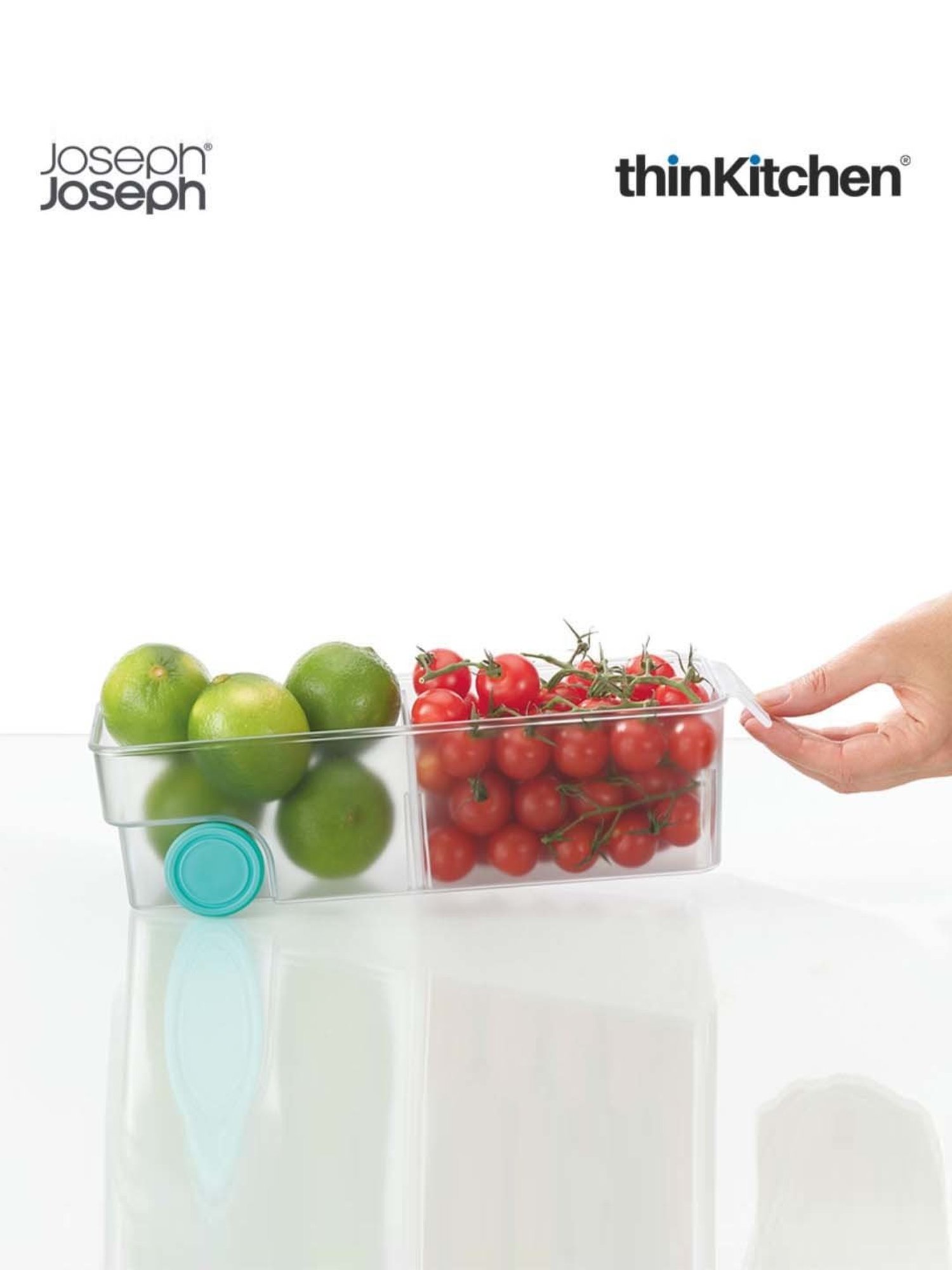 Joseph Joseph Transparent Polypropylene Compact Fridge Storage Bin