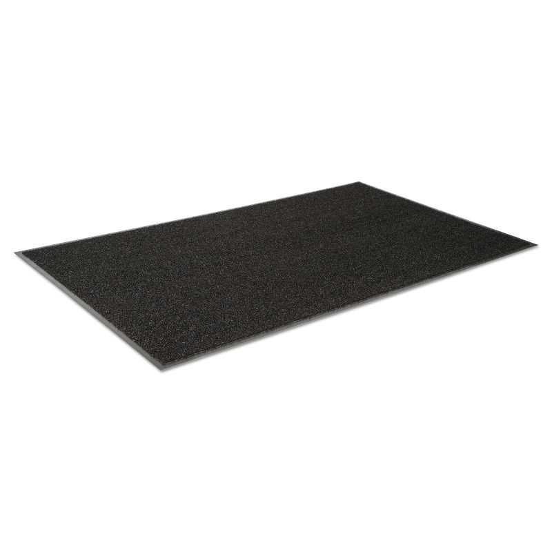3'x5' Rectangle Solid Floor Mat Black - Crown