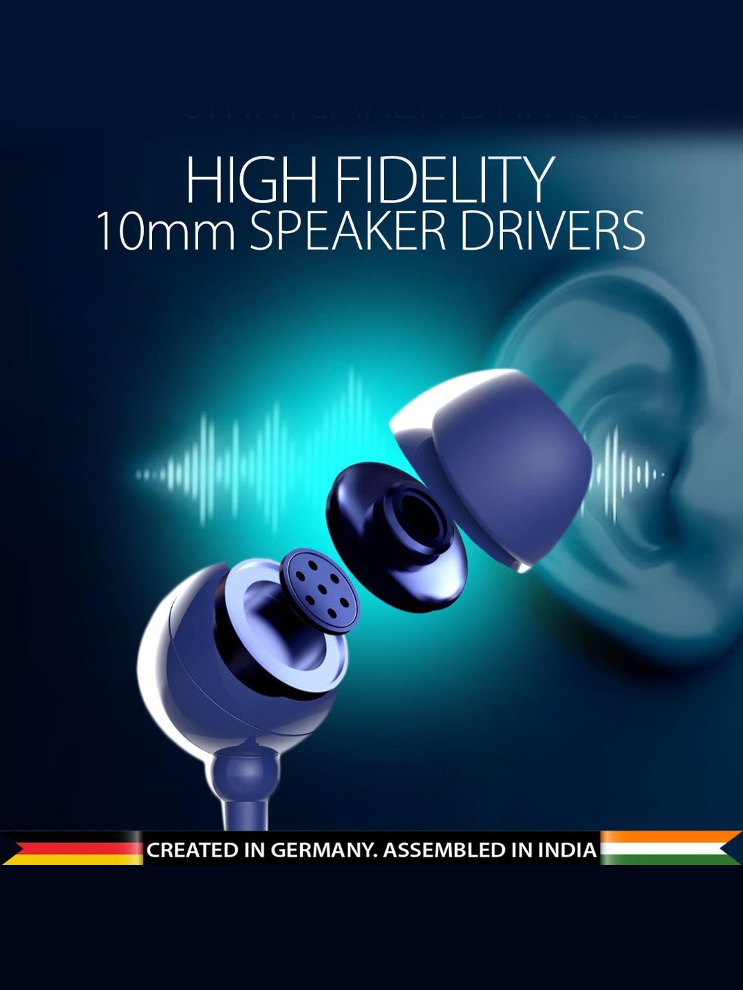 Blaupunkt EM06 in-Ear Type C Wired Earphone with Mic, Deep Bass HD Sound & Noise Isolation (Black)