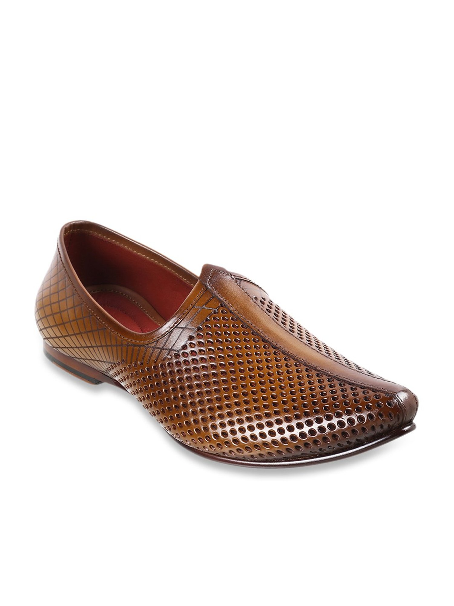 Fausto Men's Brown Ethnic Juttis