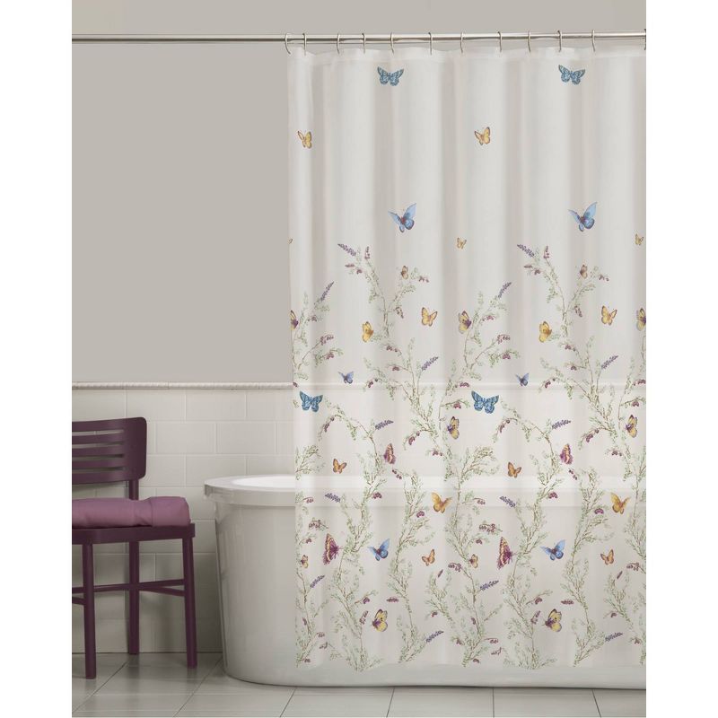 Garden Flight Butterflies PEVA Shower Curtain - Zenna Home