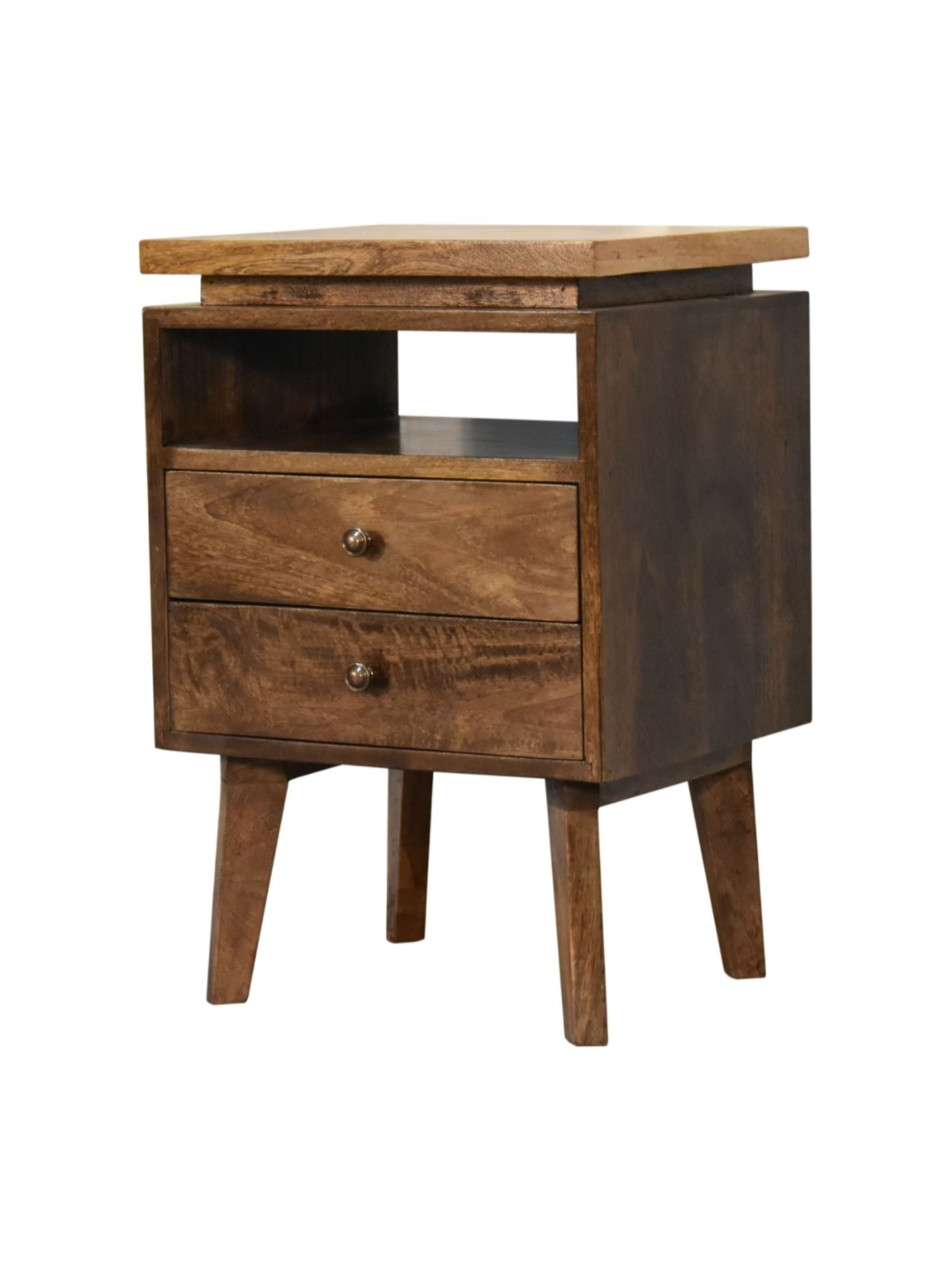 Ikiriya Avina Solid Dark Brown Wood End Table