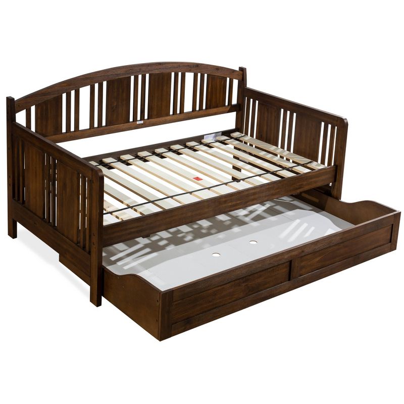 Dana Wood Daybed With Trundle Unit Twin Brushed Acacia - Hillsdale Furniture