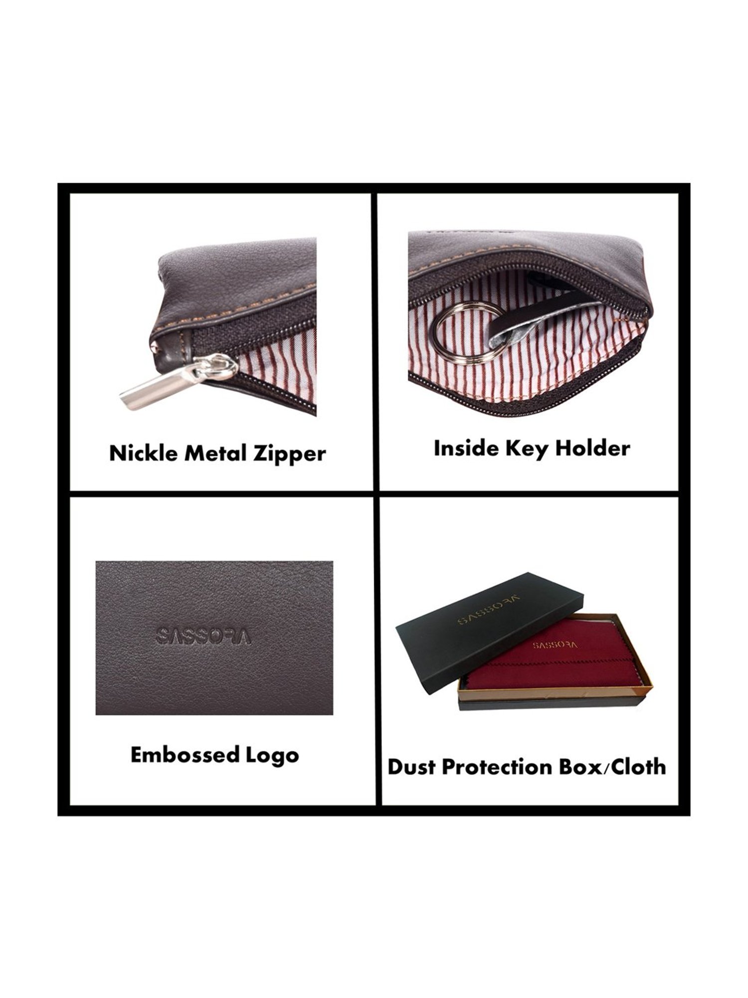 SASSORA Pablo Brown Small Leather Key Case