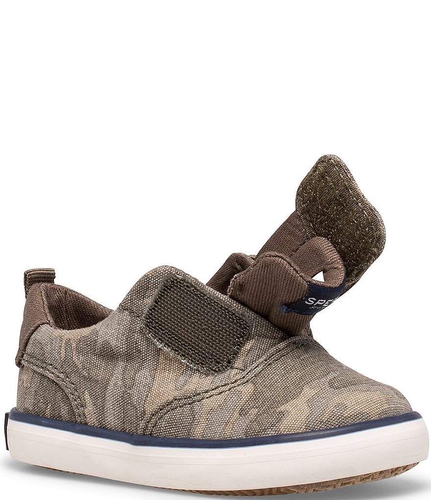 Sperry Boy's Spinnaker Jr Camo Print Washable Sneaker Crib Shoes (Infant)