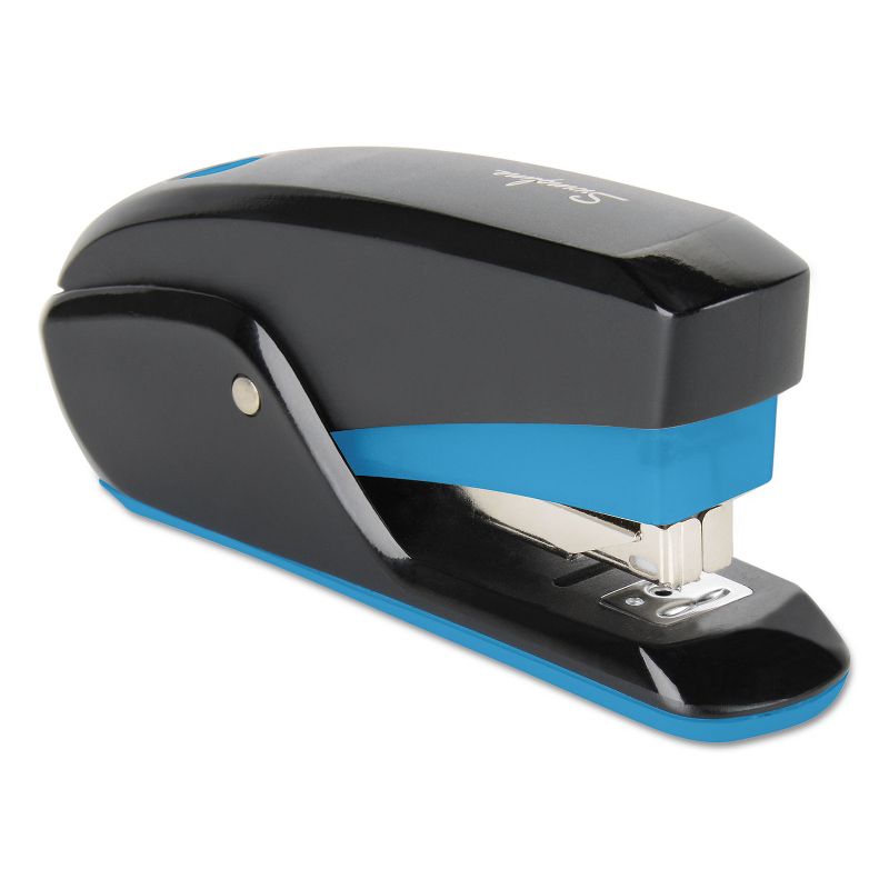 ACCO BRANDS, INC. QuickTouch Reduced Effort Compact Stapler 20-Sheet Capacity Black/Blue 64564
