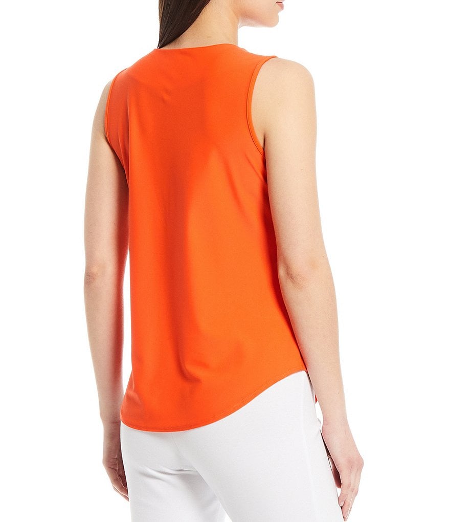 Jude Connally Ali Curved Hem Sleeveless Split Round Neck Shell