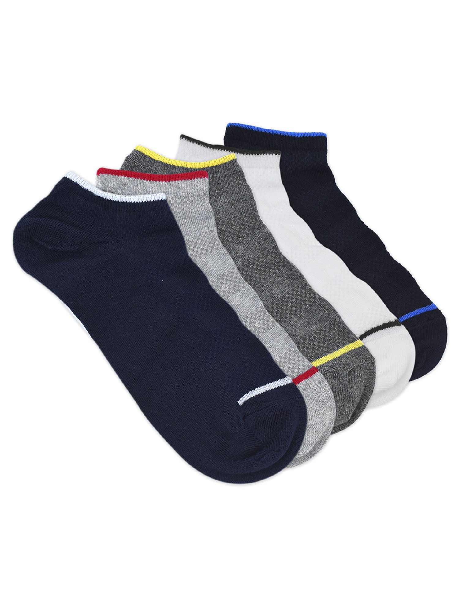 Balenzia Multicolor Free Size Self Pattern Socks - Pack of 5
