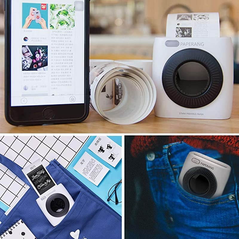 P2 Thermal Printer HD 300dpi Pocket Portable Label Printer Edit NotePhoto PrintLearn Foreign LanguageScan PrintWireless Bluetooth Printer for iOSAndroid Mobile Birthday Gift