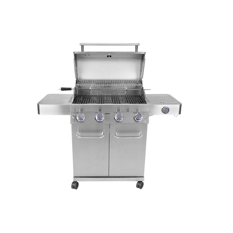 4-Burner Propane Stainless Steel Gas Grill with Rotisserie Kit Model 17842 - Monument Grills