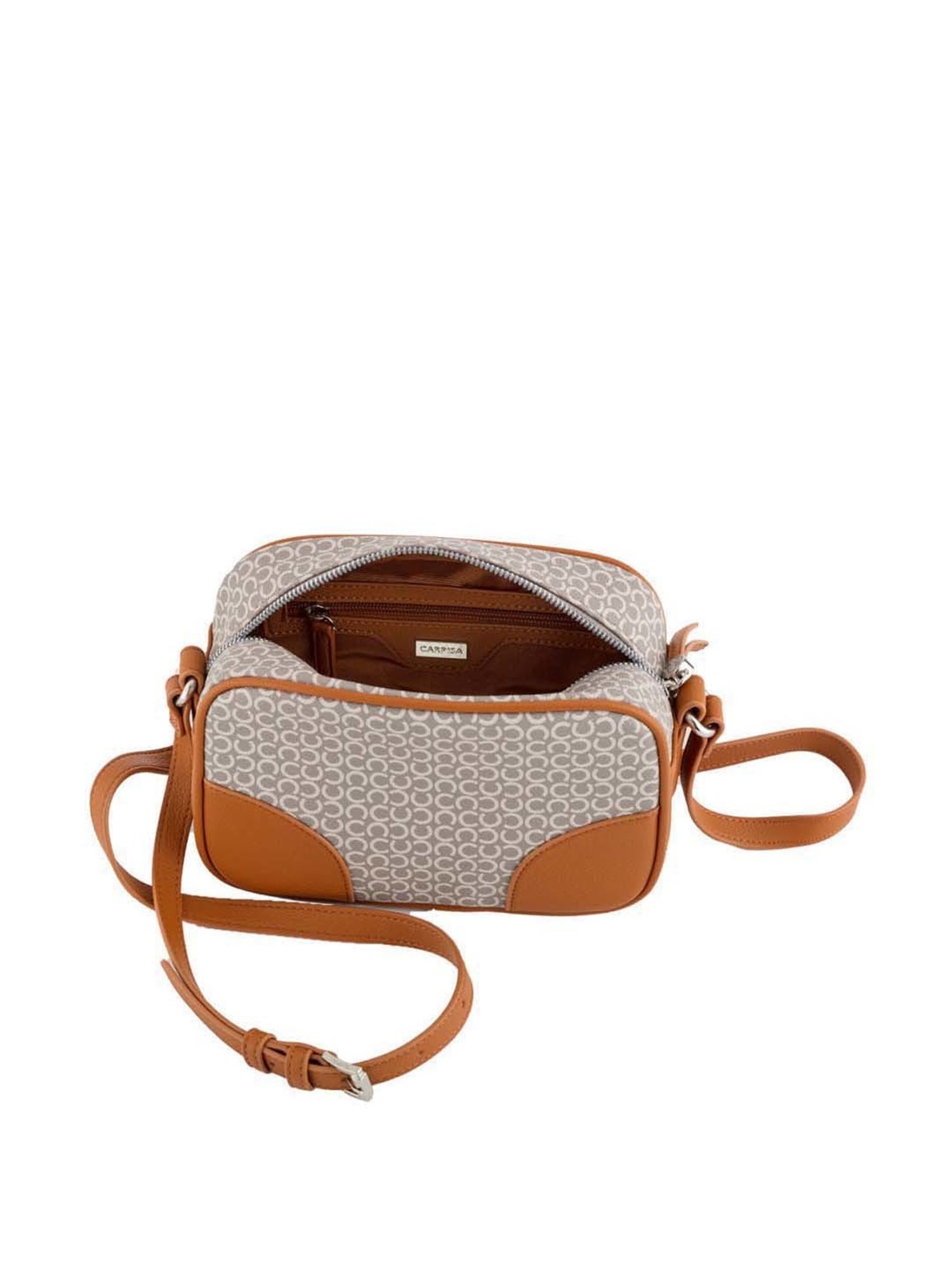 CARPISA Beige & Tan Printed Small Sling Handbag