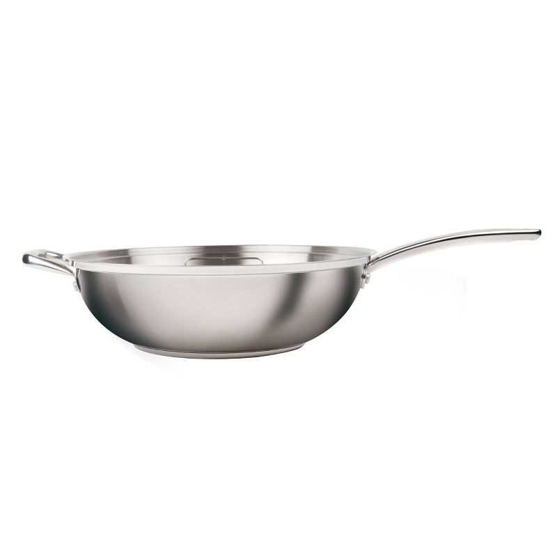 MasterPan 13" Stainless Steel Stovetop Multi-Use 4-1 Smoker Wok