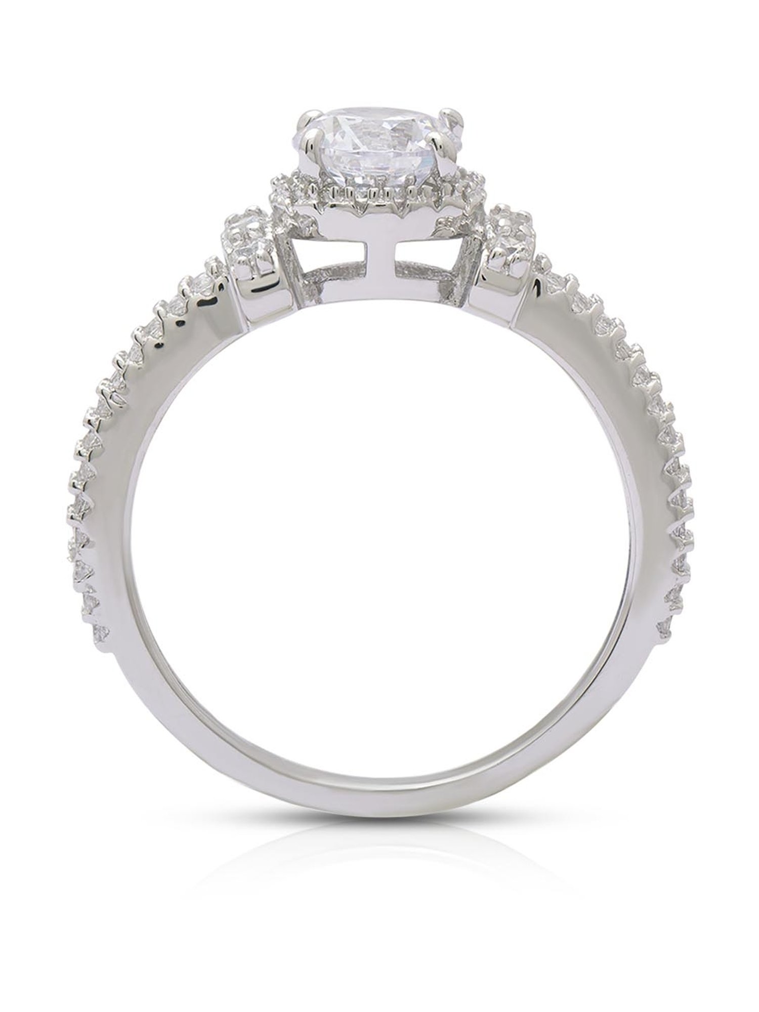 Anayra 92.5 Sterling Silver Sparkling Ring for Women